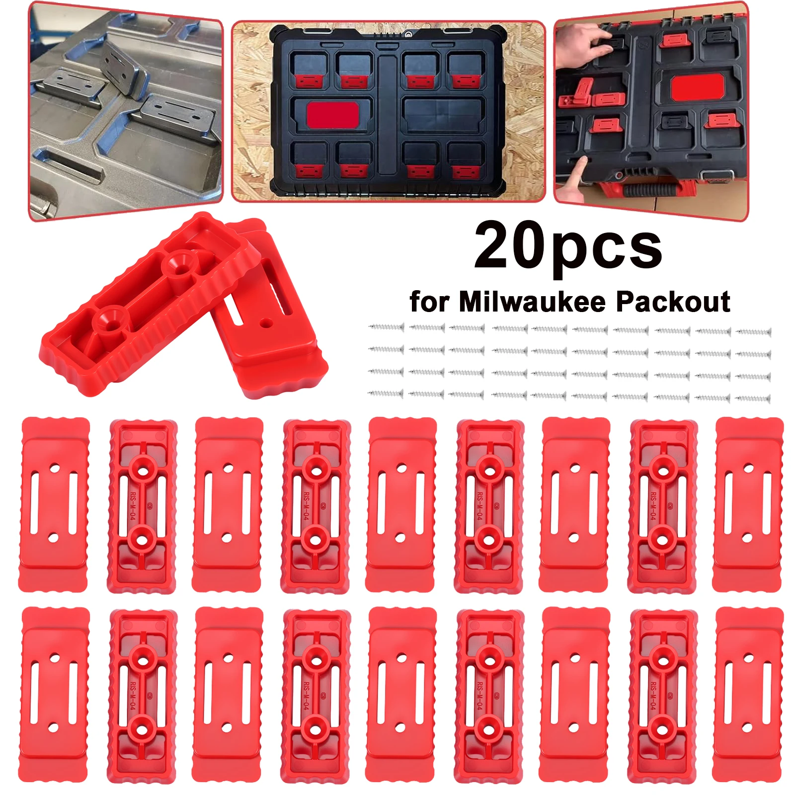 Tools In Electrical Workshop - 20 Stück Montagefüße für Milwaukee Packout