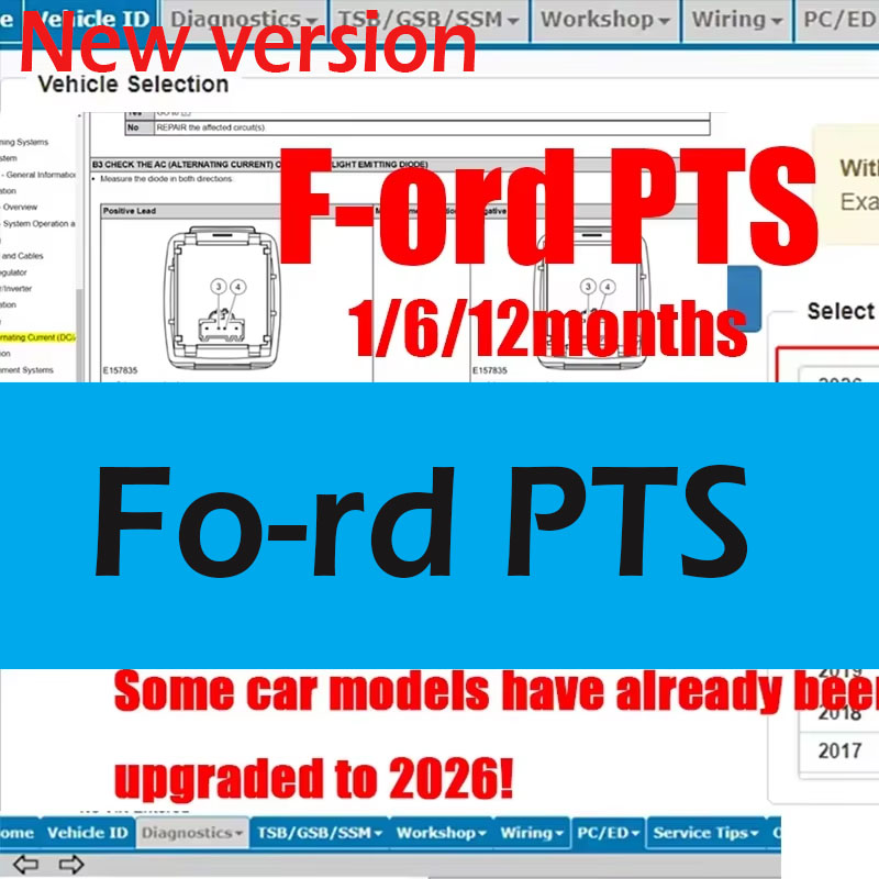 Workshop Tools Diagram - 2026 Online-Konto für F-ord PTS Auto-Reparatursoftware