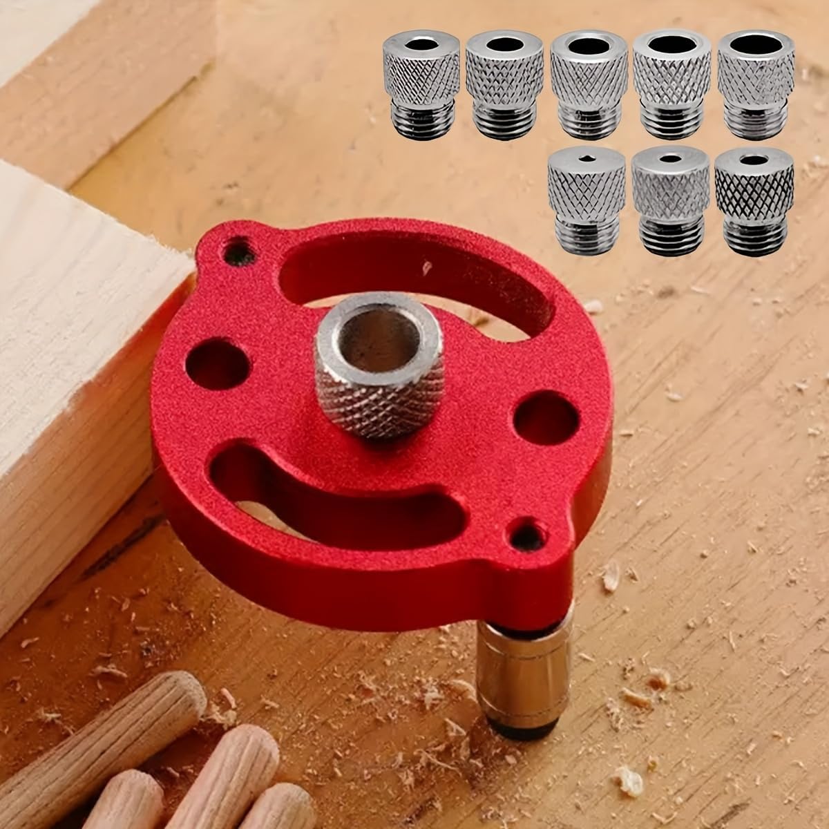 Pocket Hole Jig - Selbstzentrierende Dübellehre, selbstzentrierende Dübellehre, Handbohrführung für