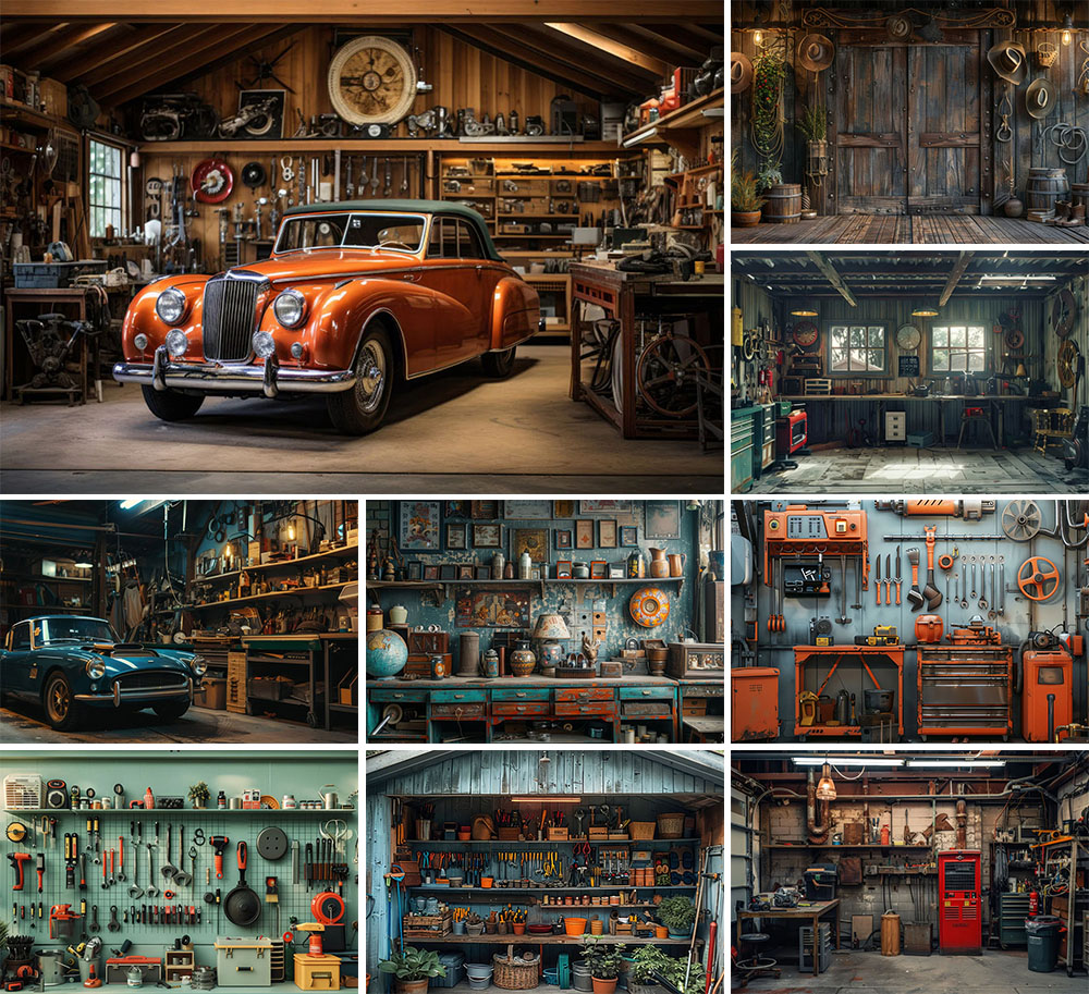 Workshop Tools Photos - Mehofond Fotografie Hintergrund Vintage Garage Auto