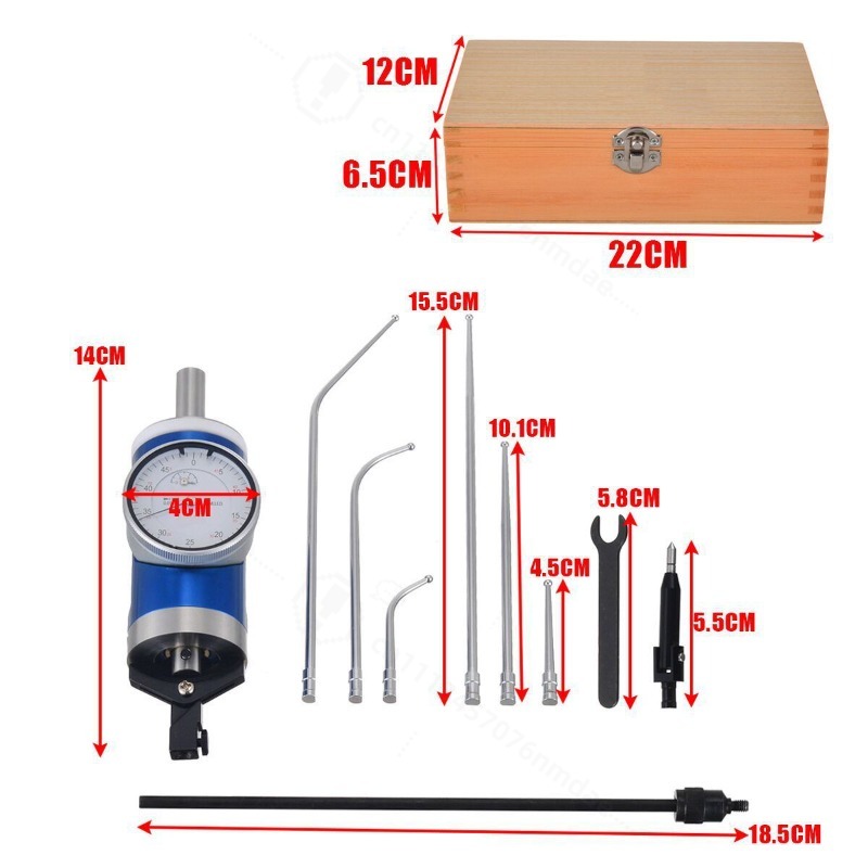Workshop Tools Center - Blaue Industrielle Hebel-Messuhr 0-3mm Zentrierhilfe Präzisions-Messgerät