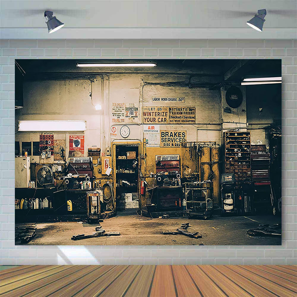 Retro Auto Reparaturen Hinterg – Workshop Tools Photos Bewertung und Preis
