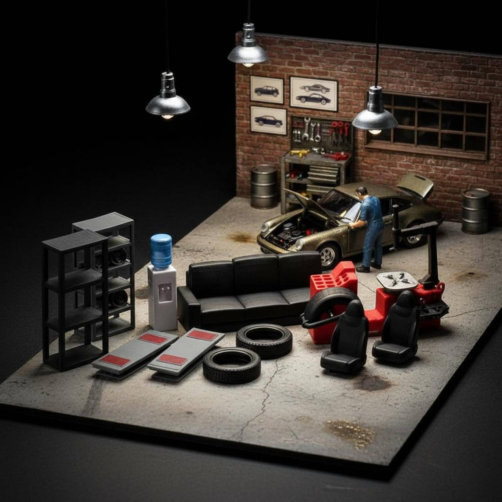 1:64 Miniatur-Fahrzeugreparatu – Workshop Tools Photos Bewertung und Preis