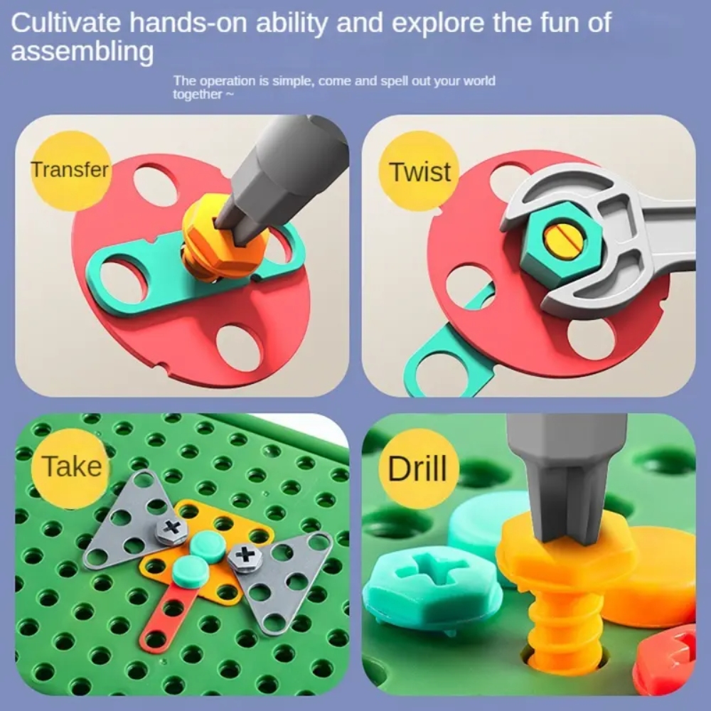 450 Stücke Kinder STEM Bohrer  – Workshop Tools Toy Bewertung und Preis